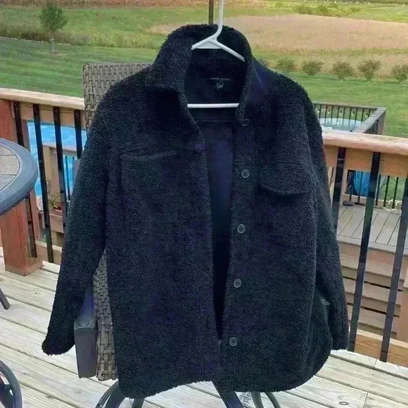 Banana Republic Jacket Teddy Bear Sherpa size small - Picture 1 of 14